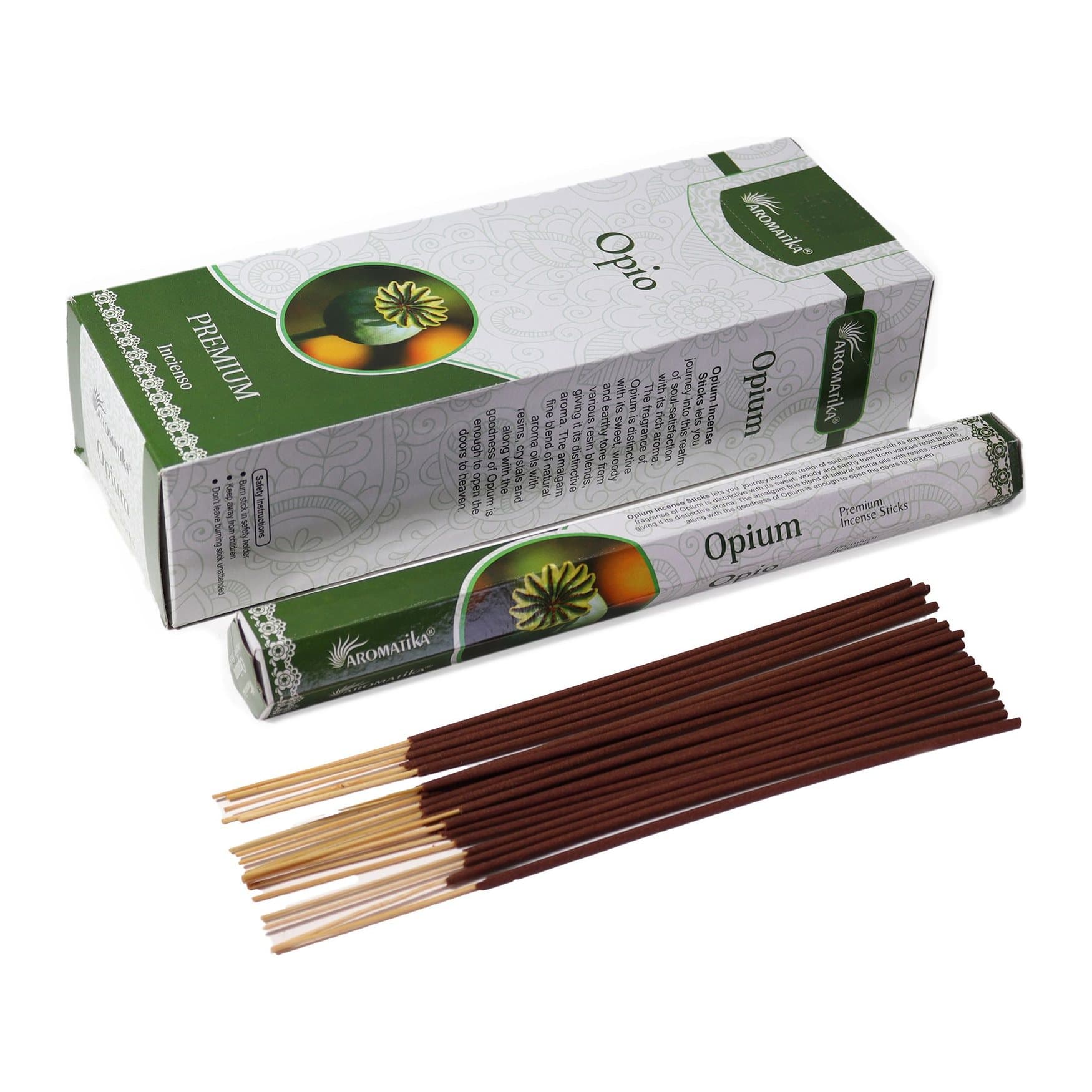 Opium charcoal-free hex incense sticks, pack of 2
