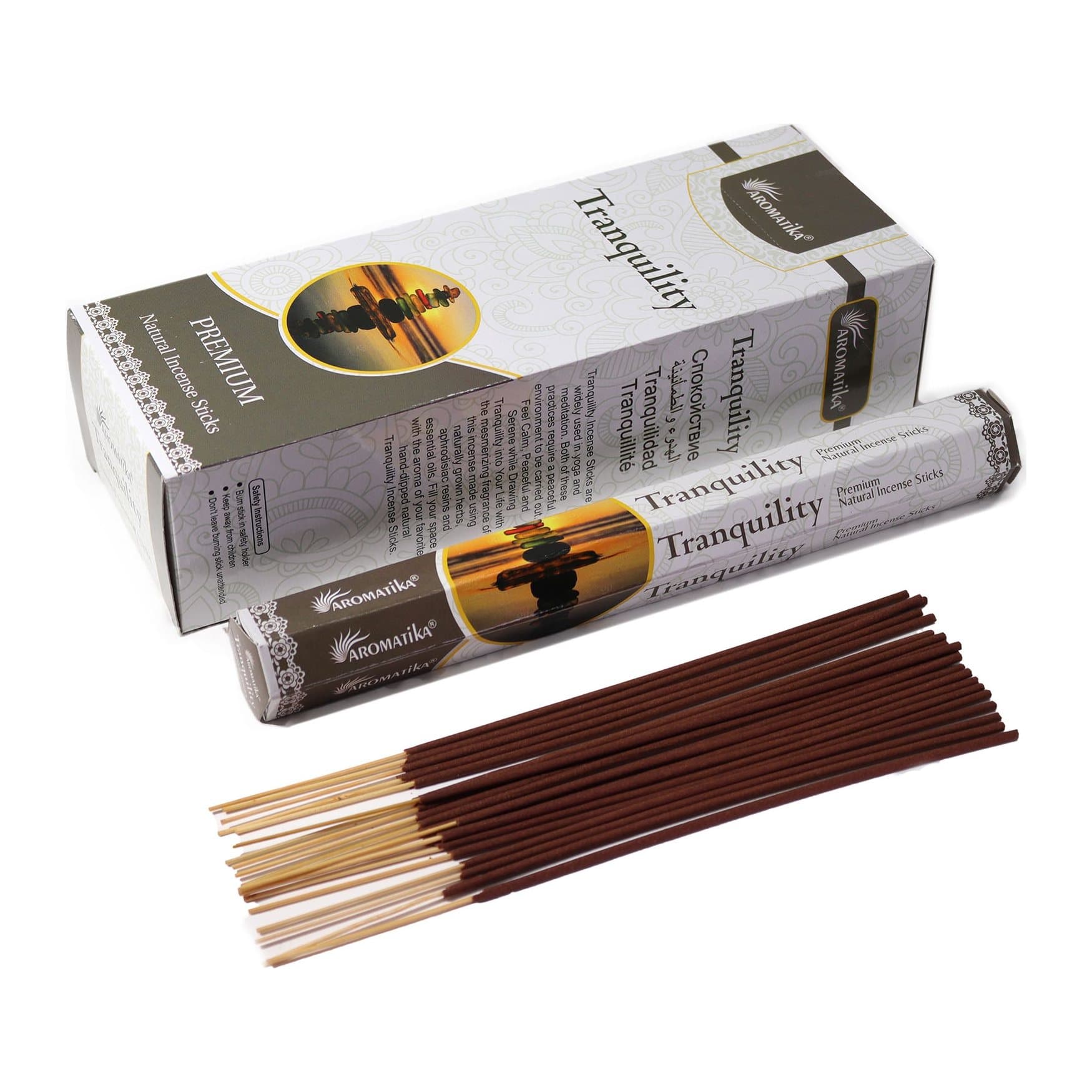 Aromatika Tranquility charcoal free hex incense sticks