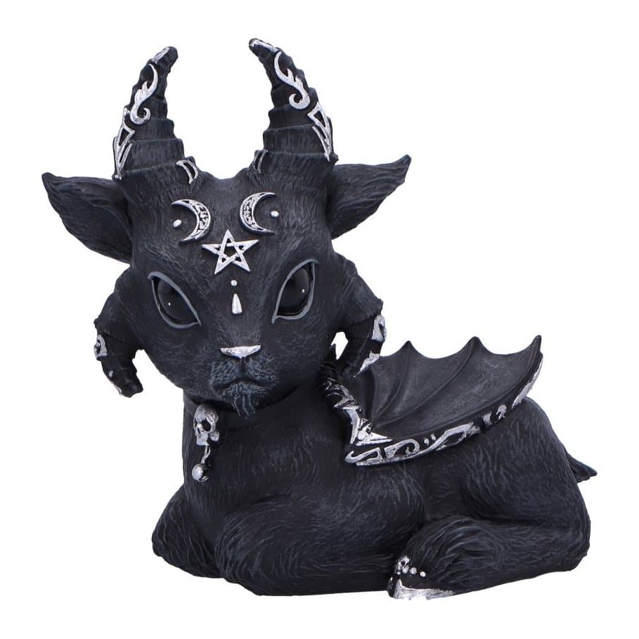 Baal occult goat figurine with curved horns and tiny hooves