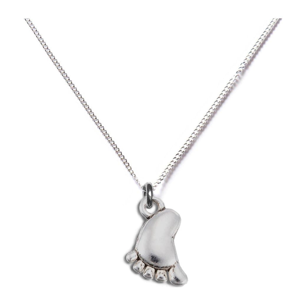 Baby foot charm necklace on a sterling silver chain