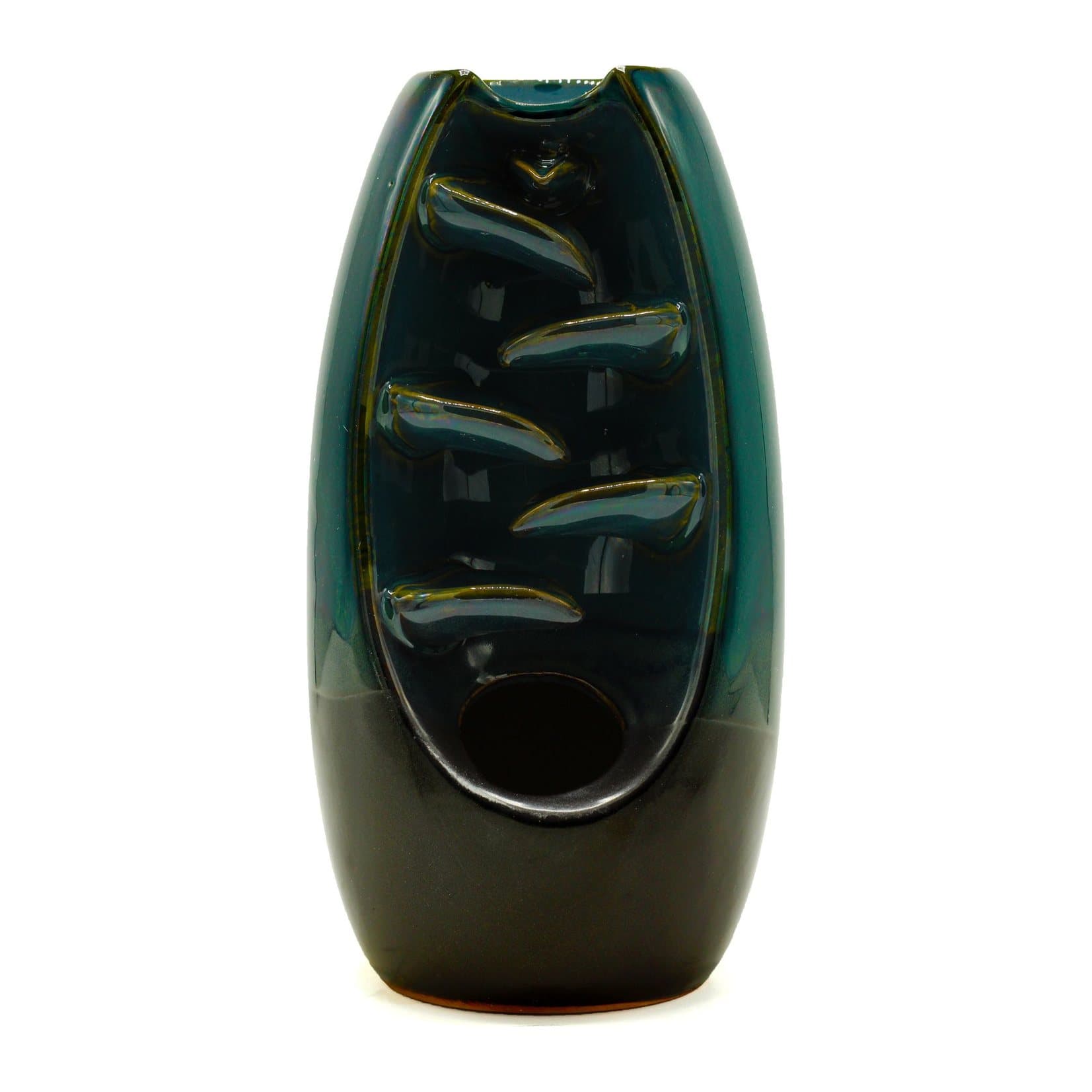 Ceramic Serene Oval Cascade backflow incense burner