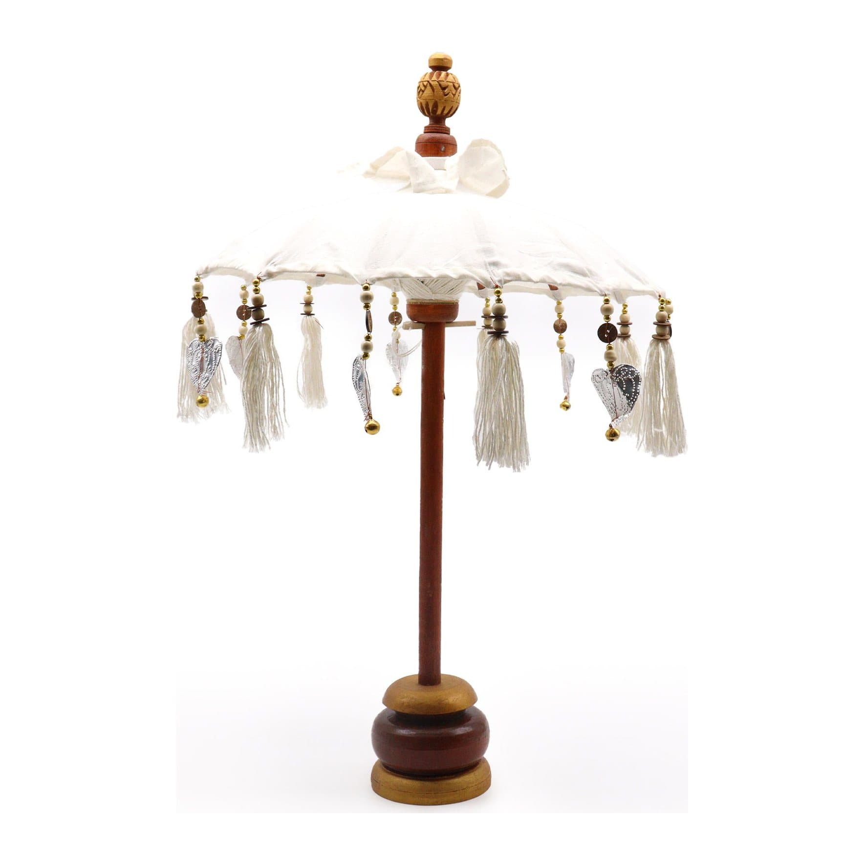 Natural canvas decorative parasol, 68 cm tall
