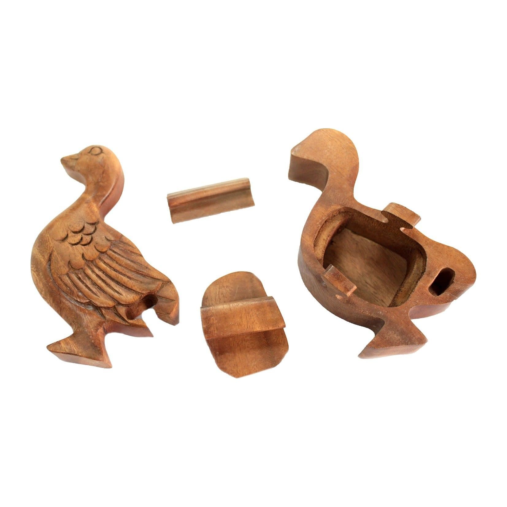 Pretty Duck wooden puzzle box in Sheesham wood