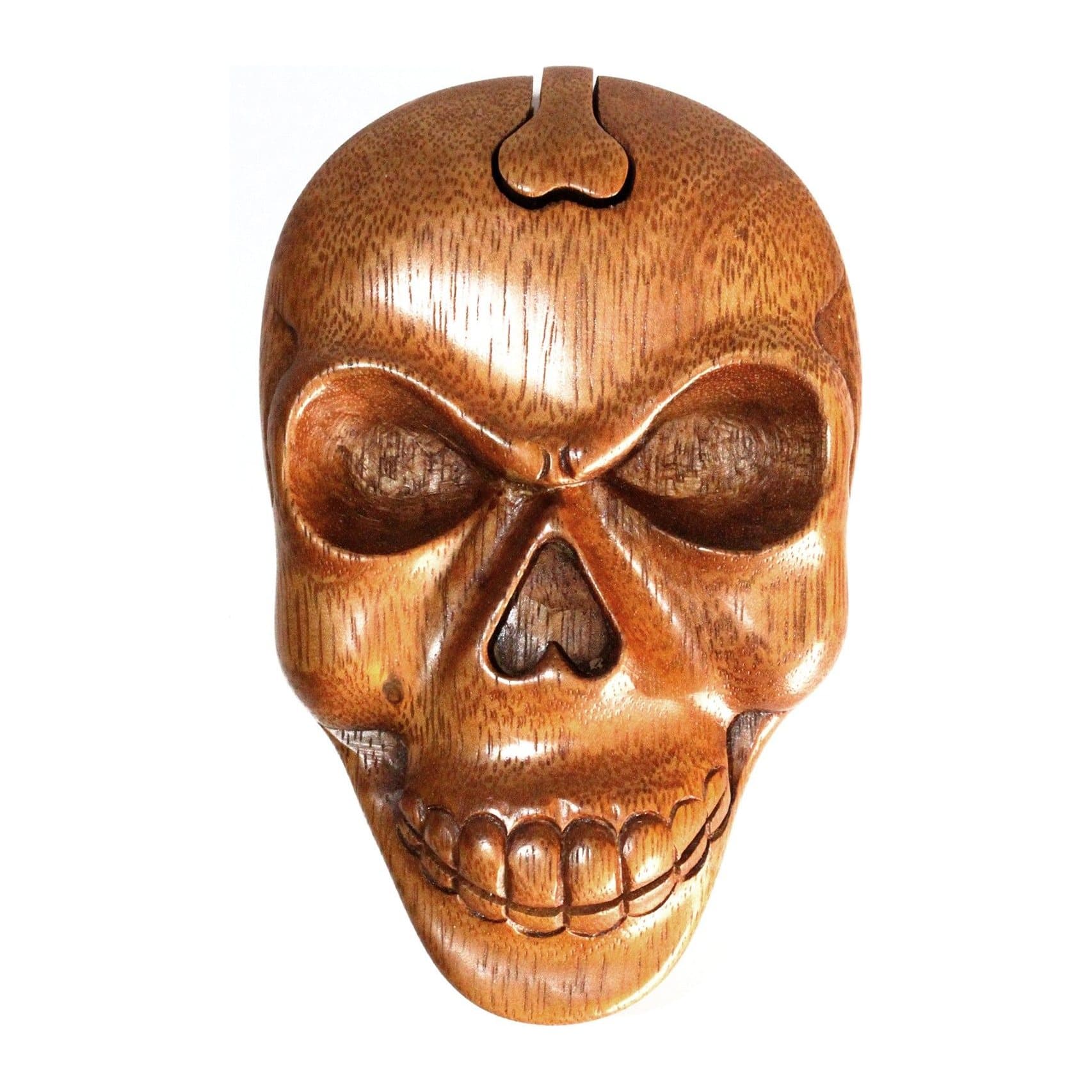 Bali Magic Box wooden puzzle box in a skull design