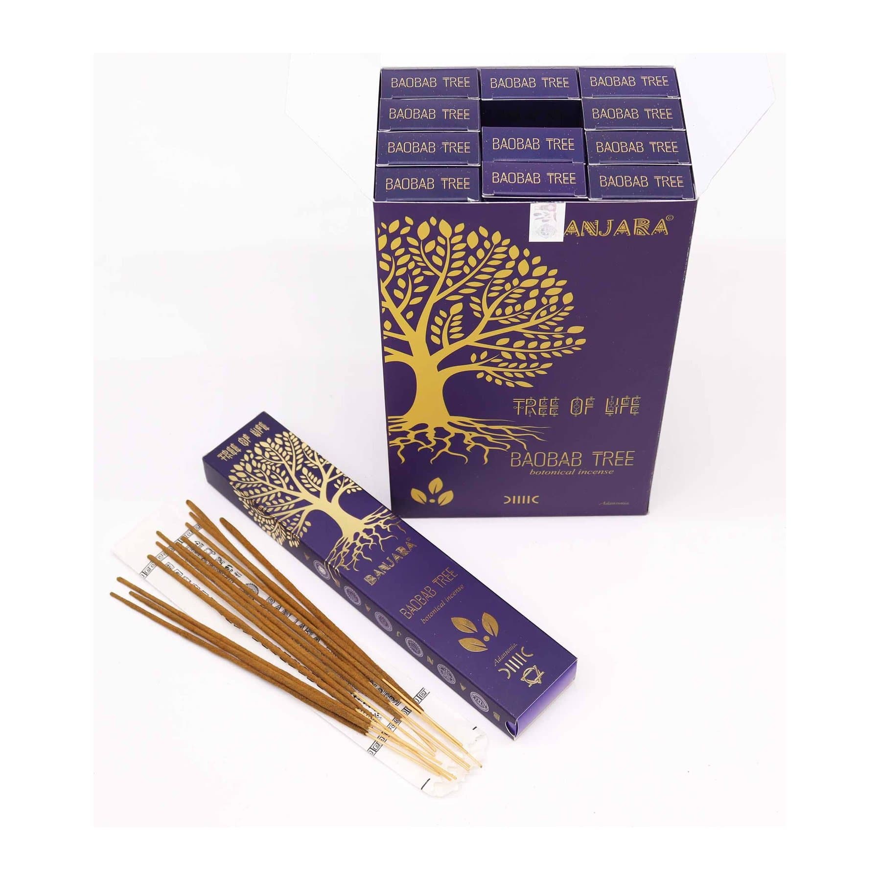 Baobab tree incense sticks in 15 g packs, pack of 2