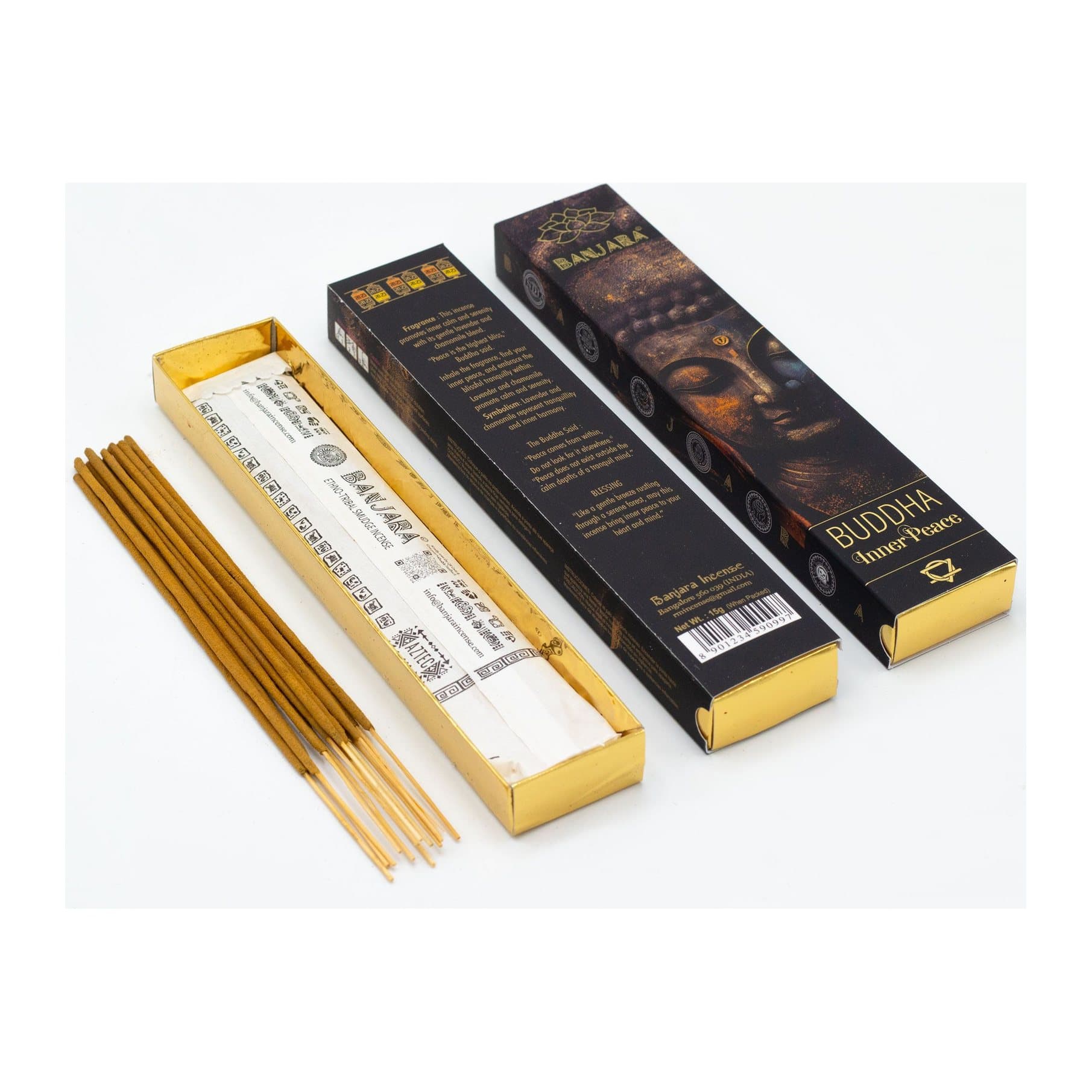 Banjara Buddha Inner Peace incense sticks, pack of 2