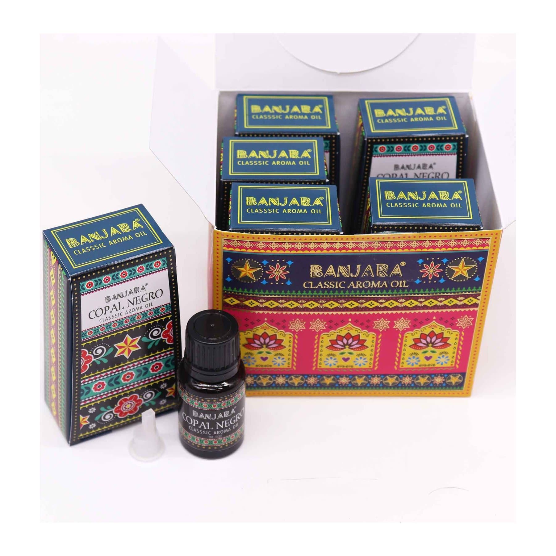Banjara Copal Negro fragrance oil, pack of three 10 ml bottles