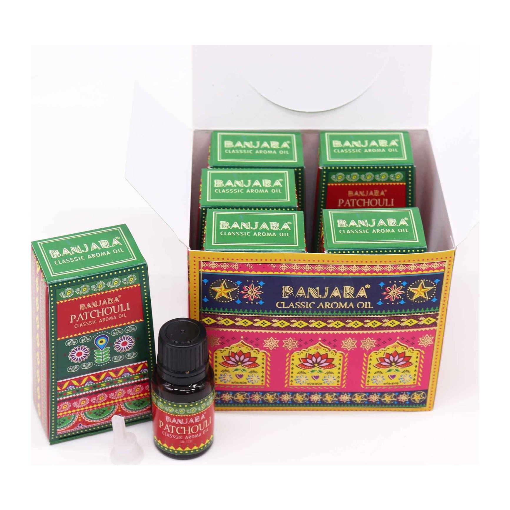 Banjara patchouli fragrance oil, pack of three 10 ml oils