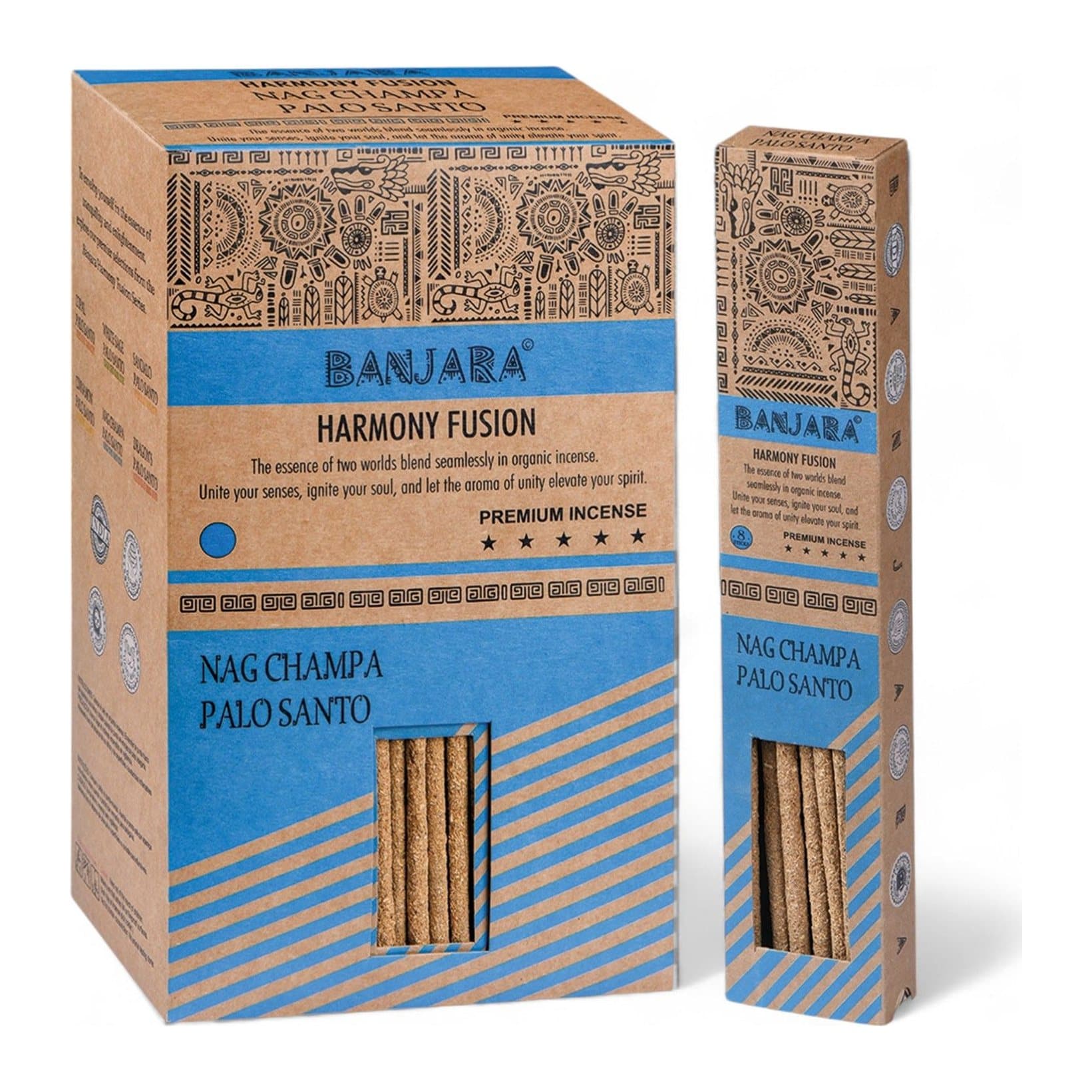 Banjara Palo Santo smudge sticks in Nag Champa scent, pack of 2