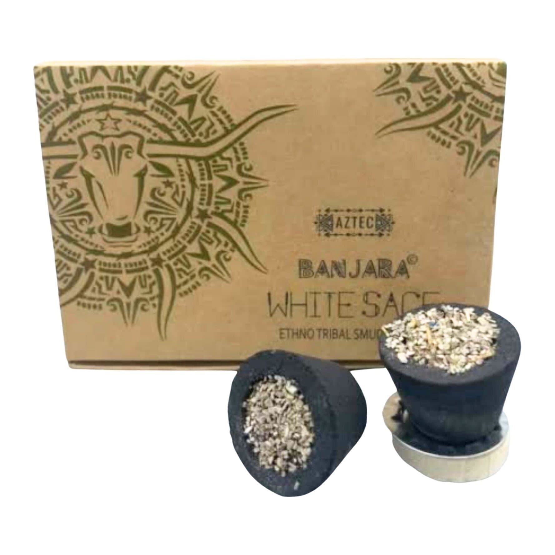 Pack of 2 white sage smudge cups for smudging