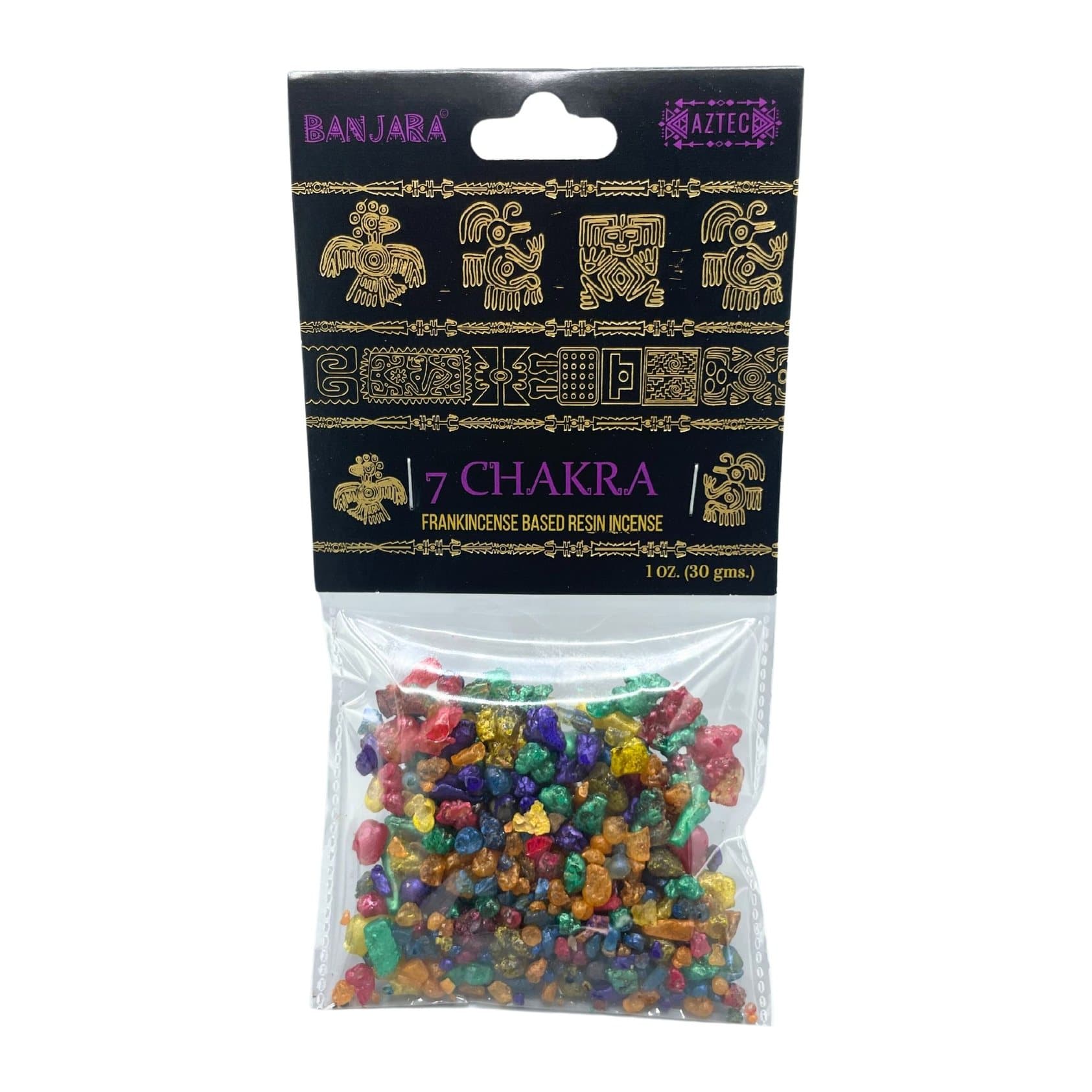 Banjara tree resin 7 Chakra incense, pack of 2