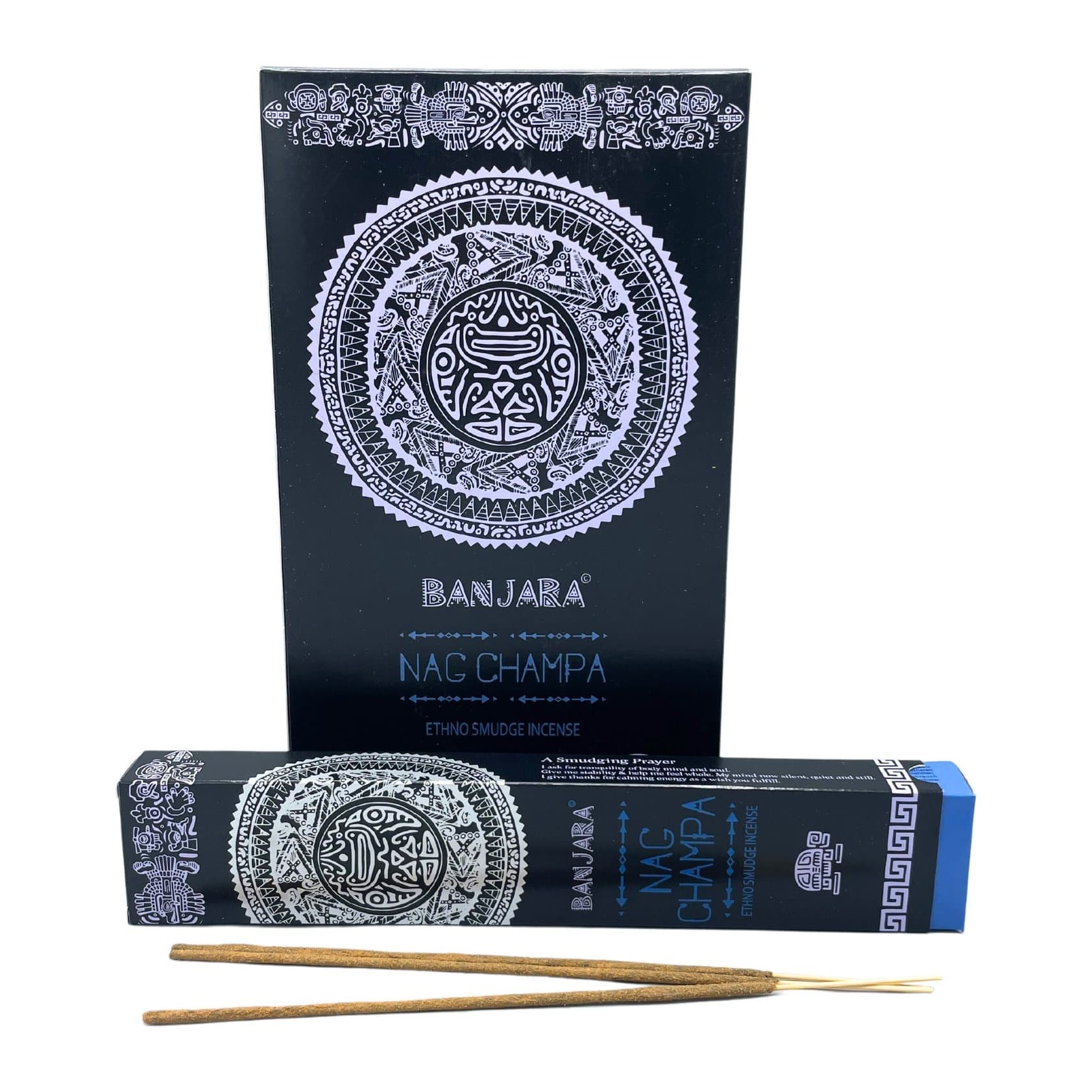 Banjara Nag Champa incense sticks pack with tribal-inspired art