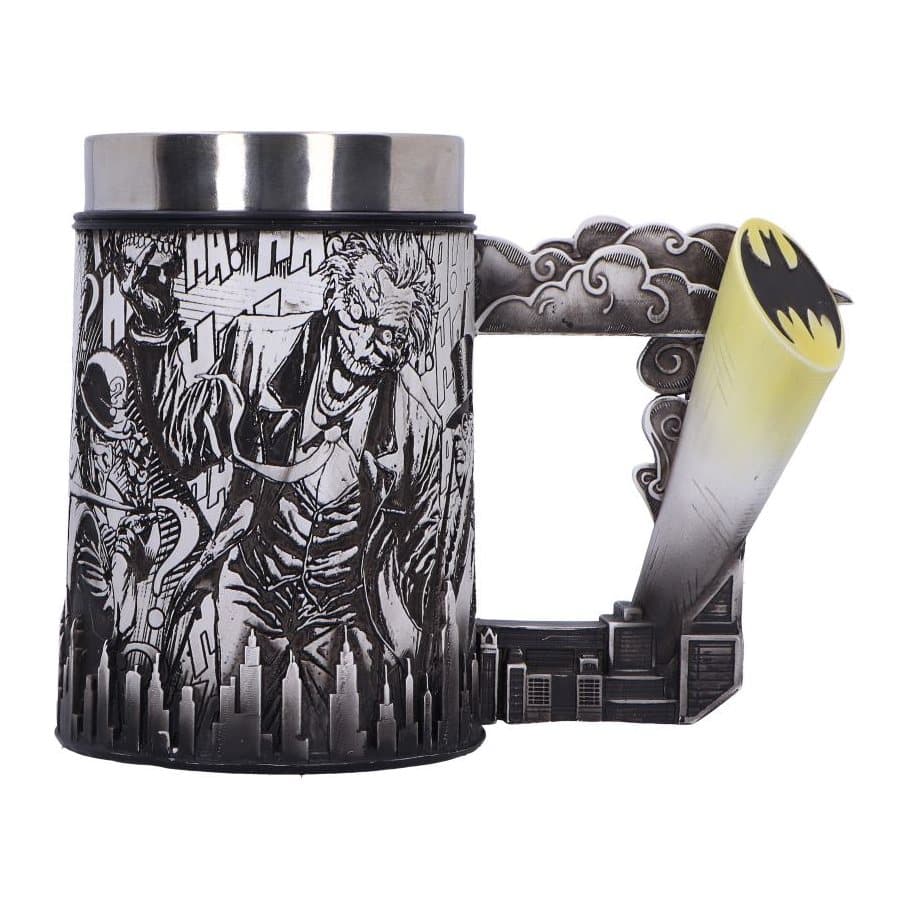 Batman Super Villains comic strip tankard with wraparound design