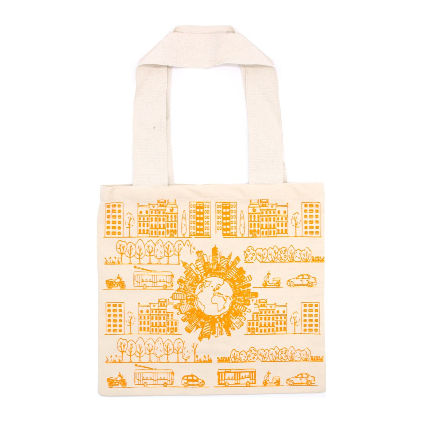 Big cotton shopping bag in the City Life design