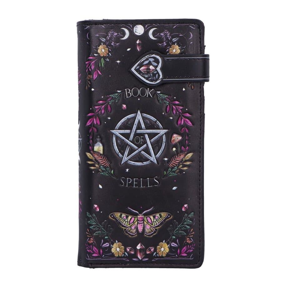 Embossed gothic purse styled like a Book of Shadows spellbook
