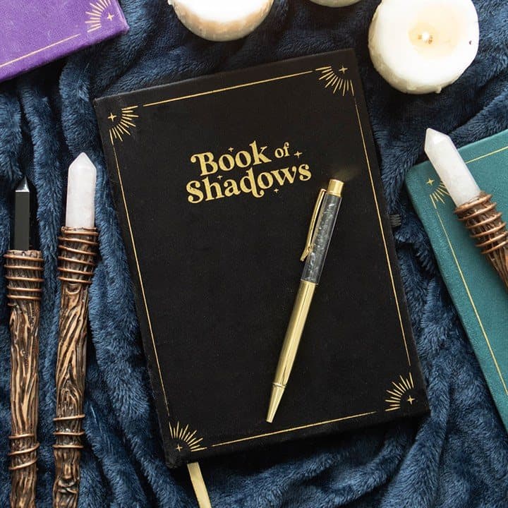 Book of Shadows journal with crystal pen