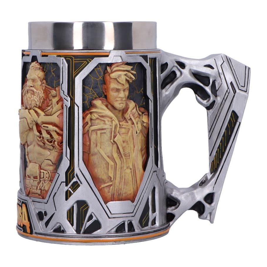 Borderlands 4 Vault Hunter tankard with sculpted character portraits