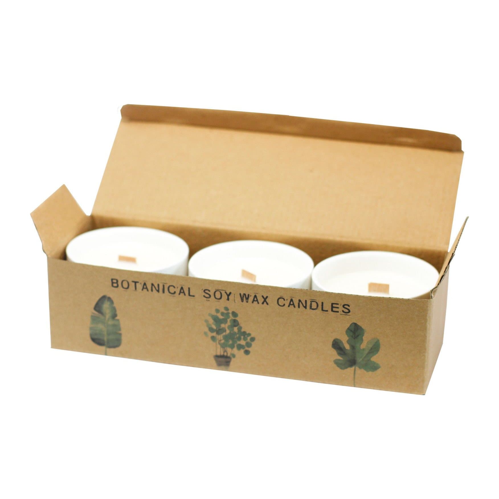 Japanese Garden botanical candle in a round ceramic jar