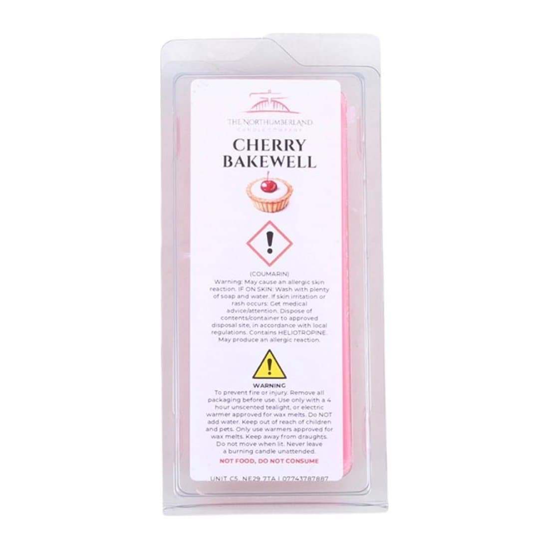 Cherry Bakewell 50 g wax melt snap bar