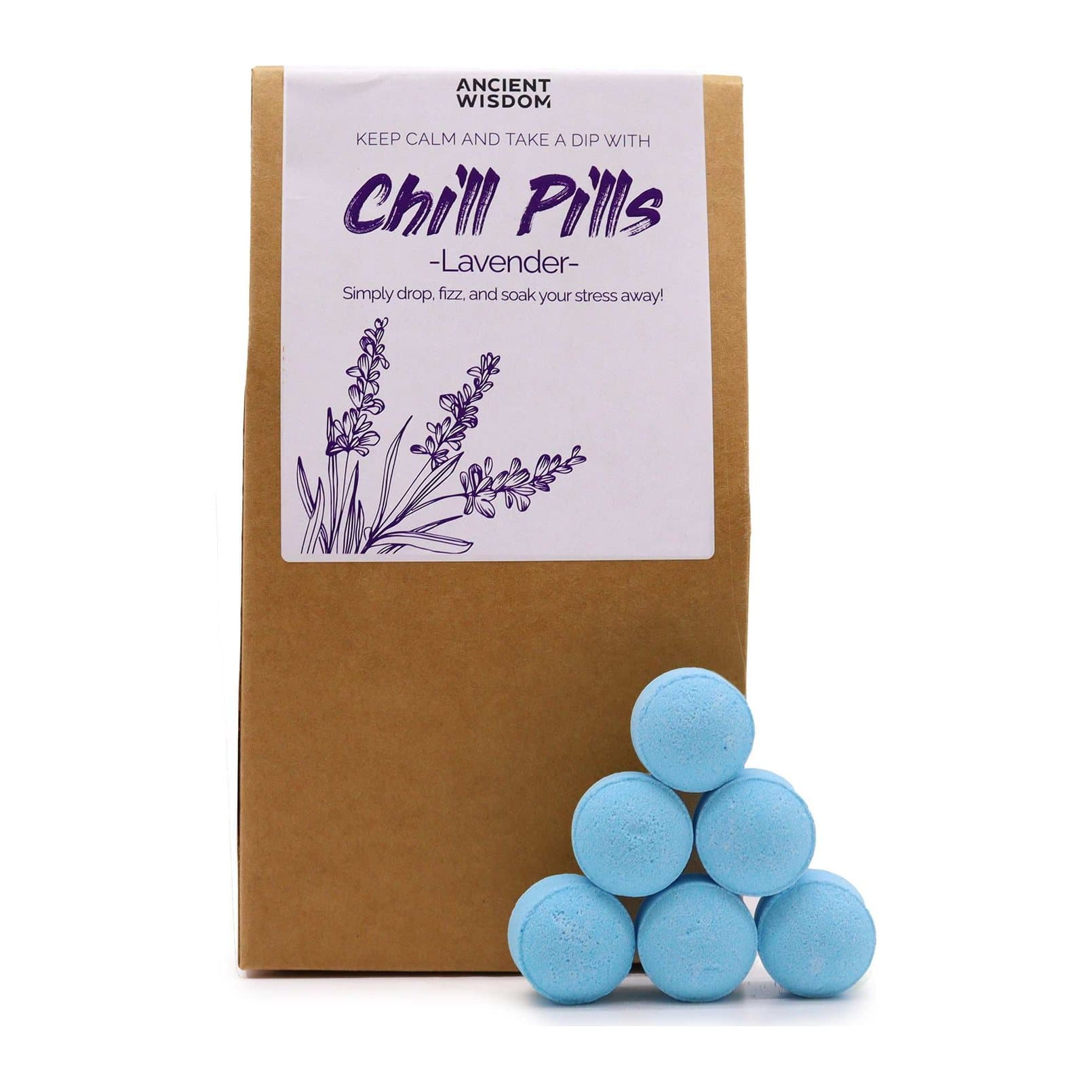 Chill Pills lavender bath gift pack, 350 g