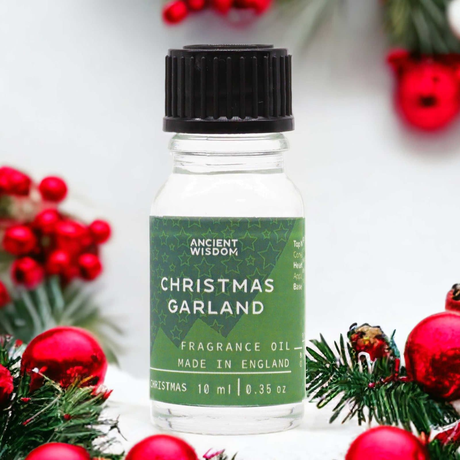 Christmas garland fragrance oil, pack of two 10 ml oils