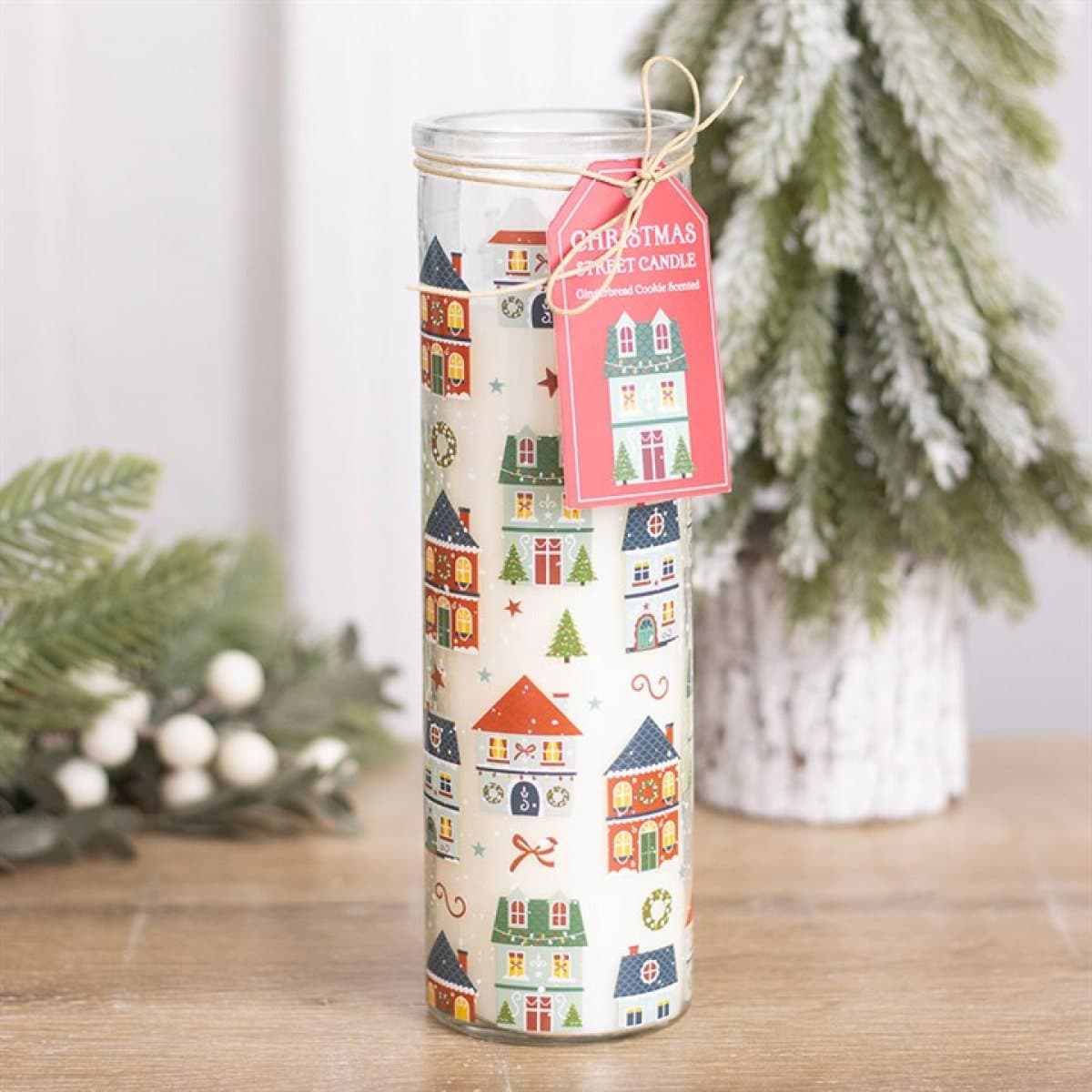 Christmas Street gingerbread tube candle