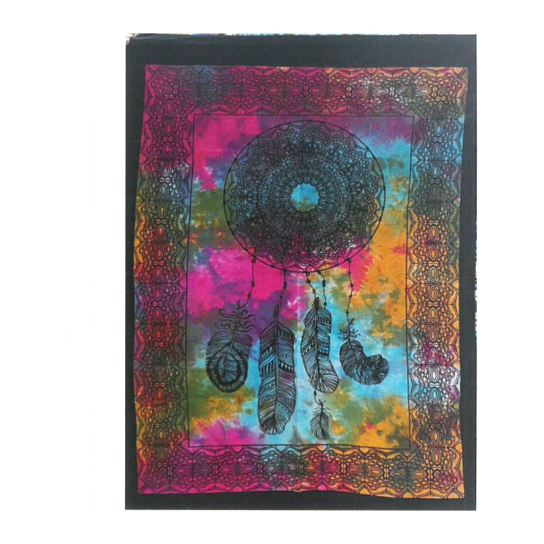 Dream catcher cotton wall hanging in vibrant colours