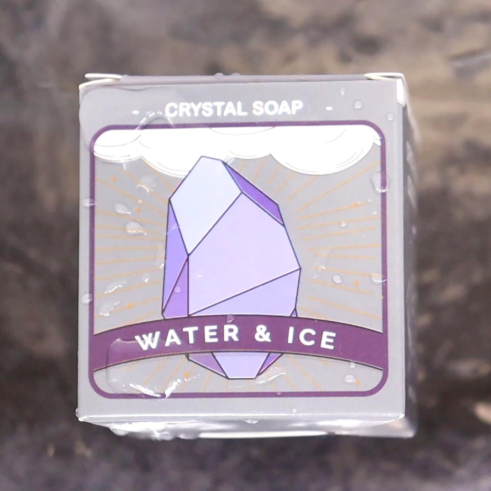 Pack of two blue Crystal Elemental Soap bars with a Water design