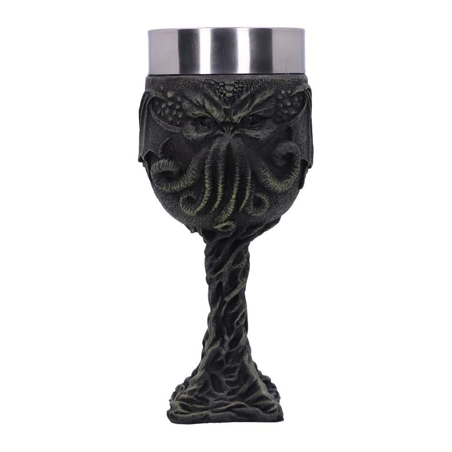 Resin Cthulhu goblet with the monster's face on the side of the cup