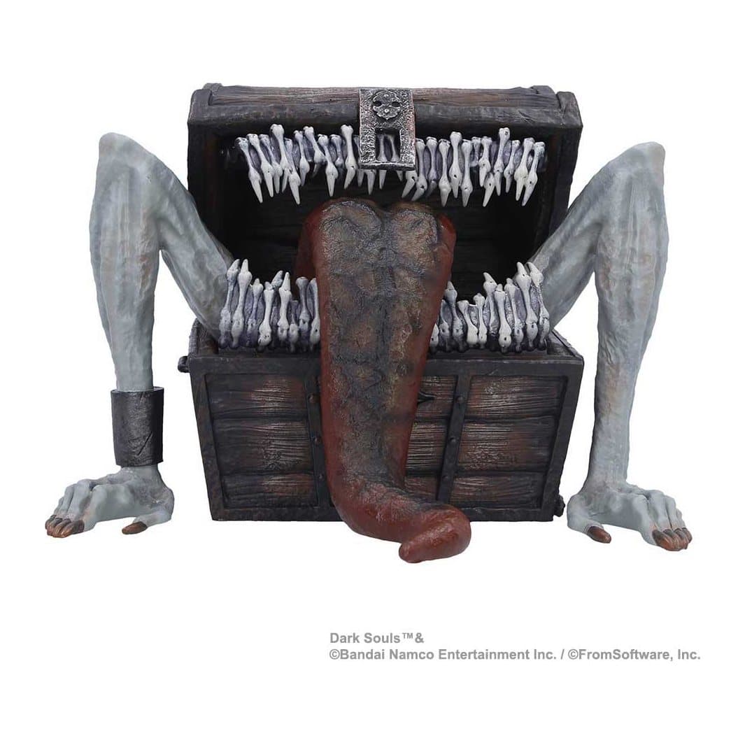 Hand-painted resin Mimic box with teeth, arms and tongue
