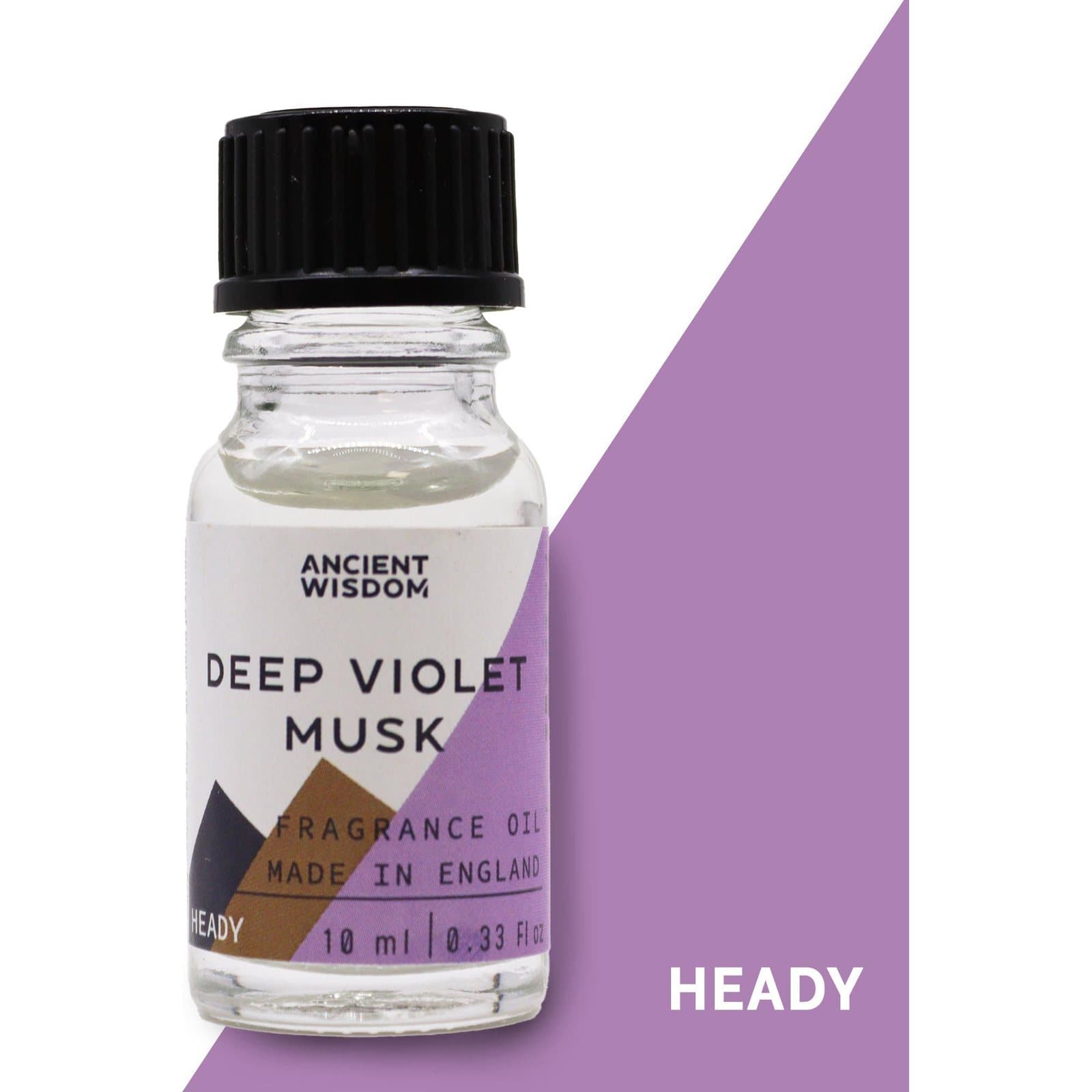 Deep Violet Musk Fragrance Oil, pack of 2, two 10 ml oils