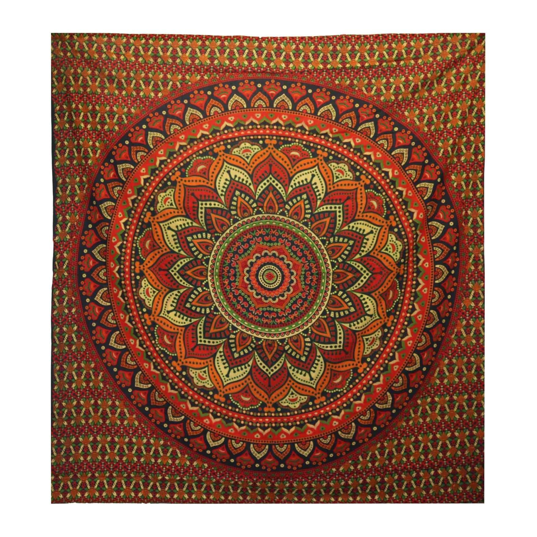 Classic mandala cotton bedspread and wall hanging