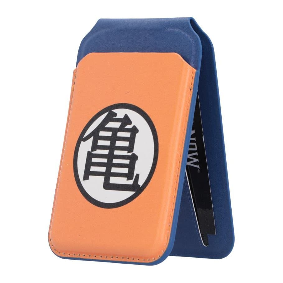 Dragon Ball Z Kame Symbol MagSafe card holder in orange and blue