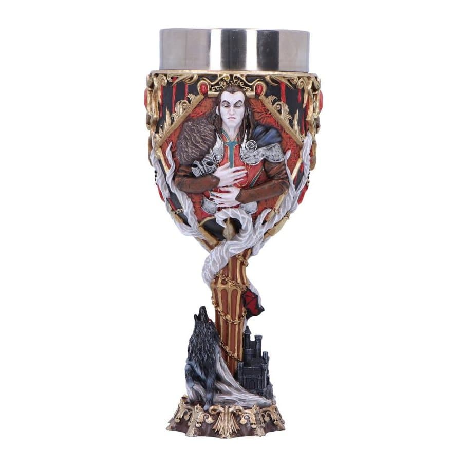 Dungeons and Dragons Strahd goblet in red and black with sculpted details