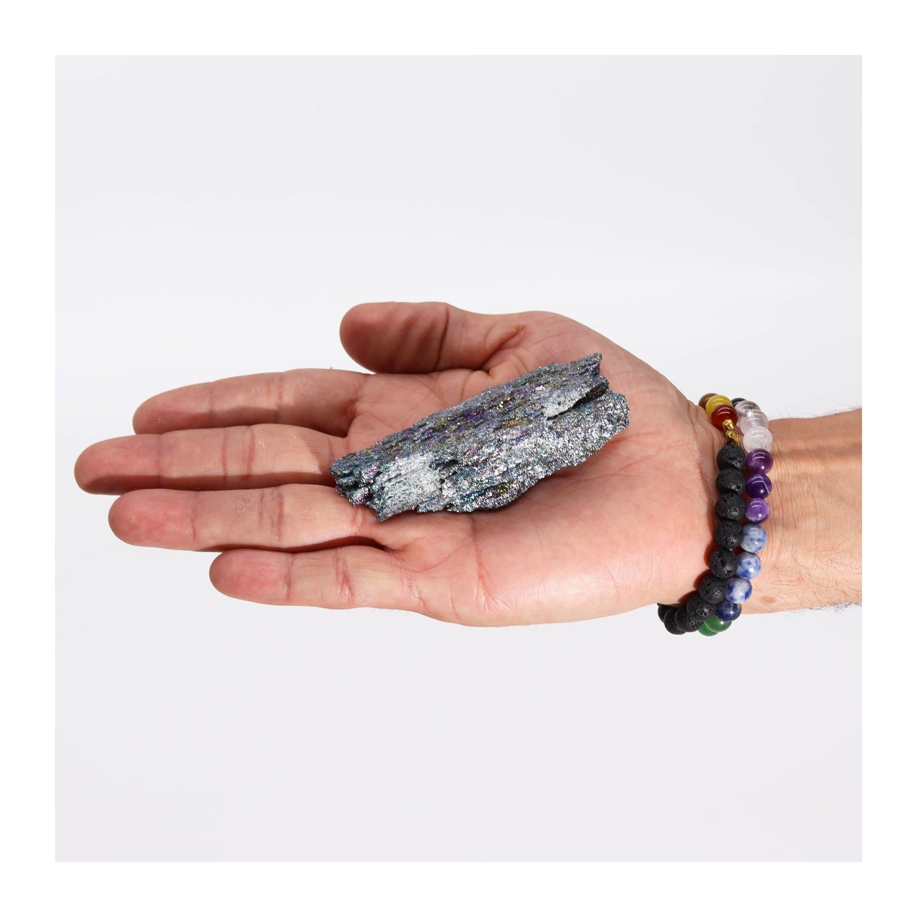 Seven colour chakra stone, a gemstone in several colours