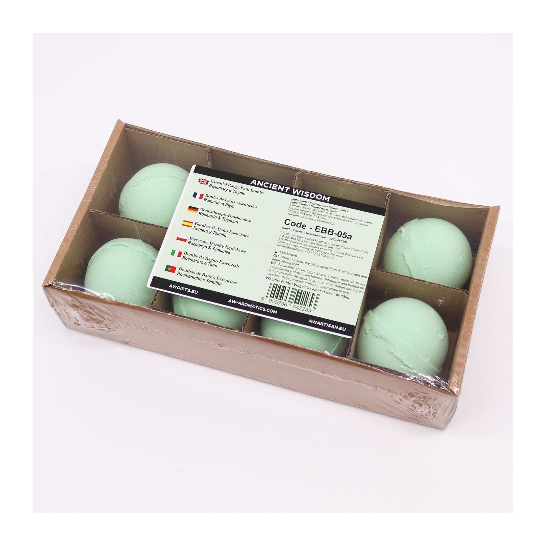 Pack of two rosemary and thyme bath bombs