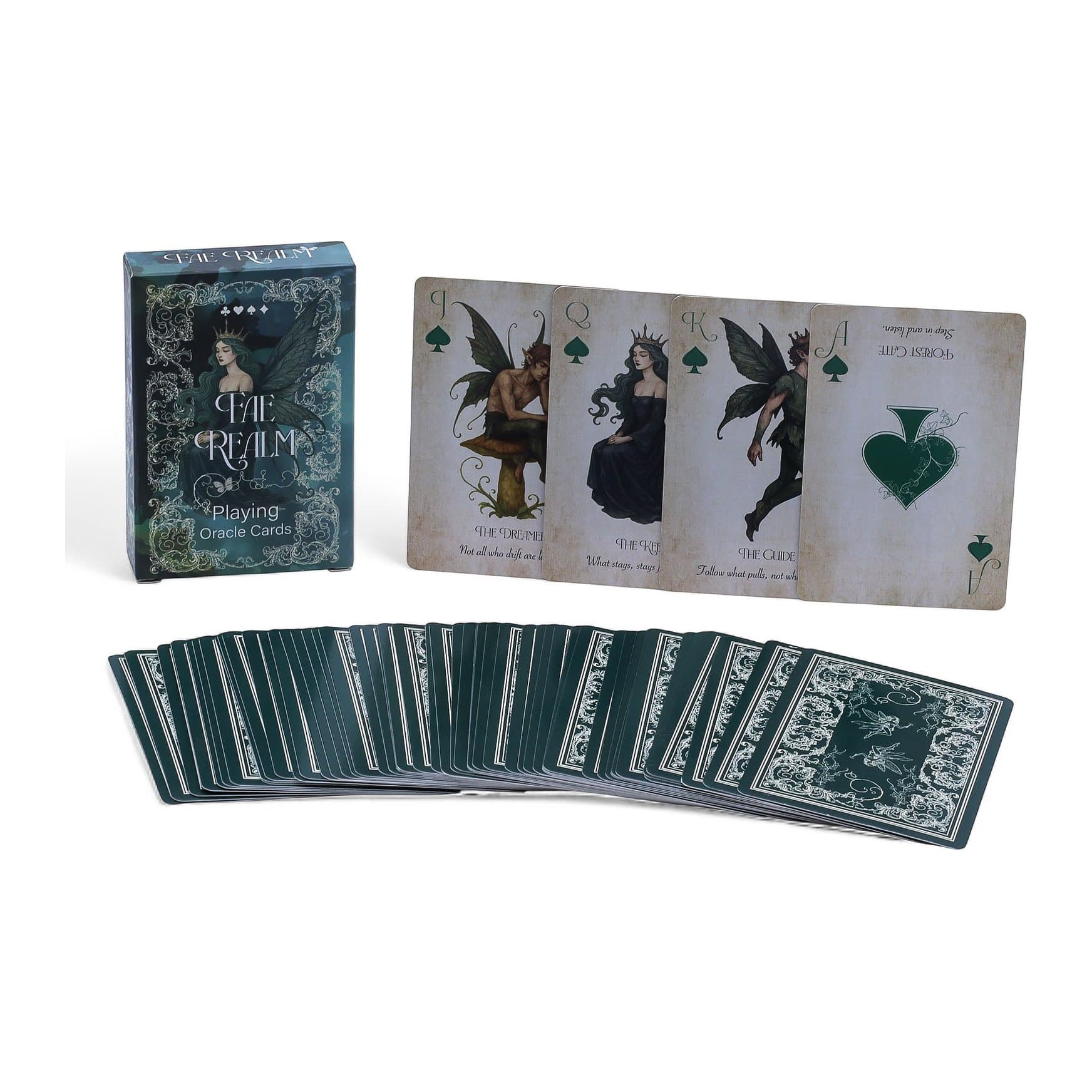 Fae Realm fairy-themed playing and oracle cards with fairy artwork