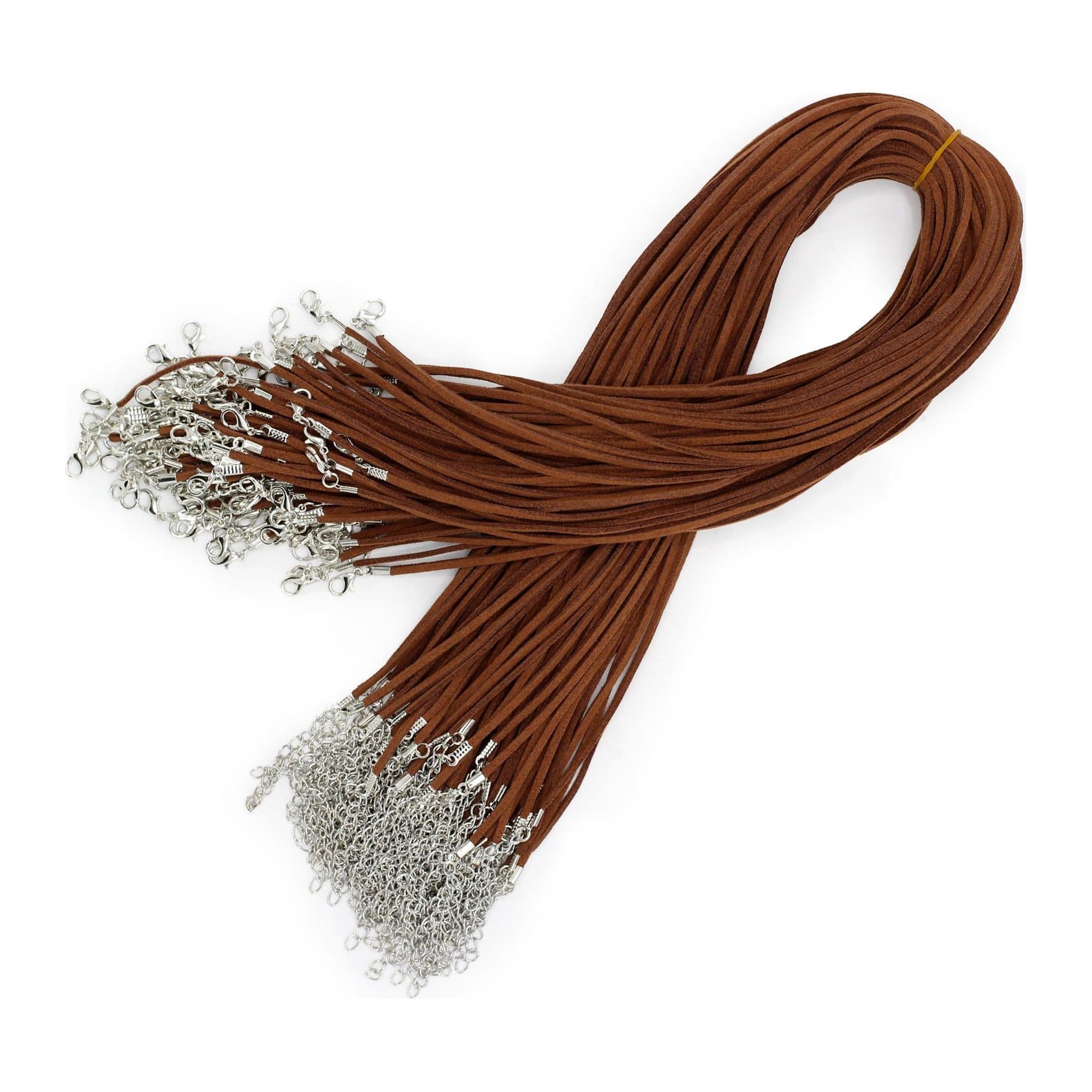 Dark brown faux suede pendant cords, pack of 10