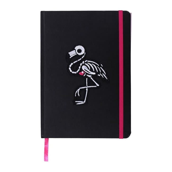 Flamin-goth A5 notebook with patch