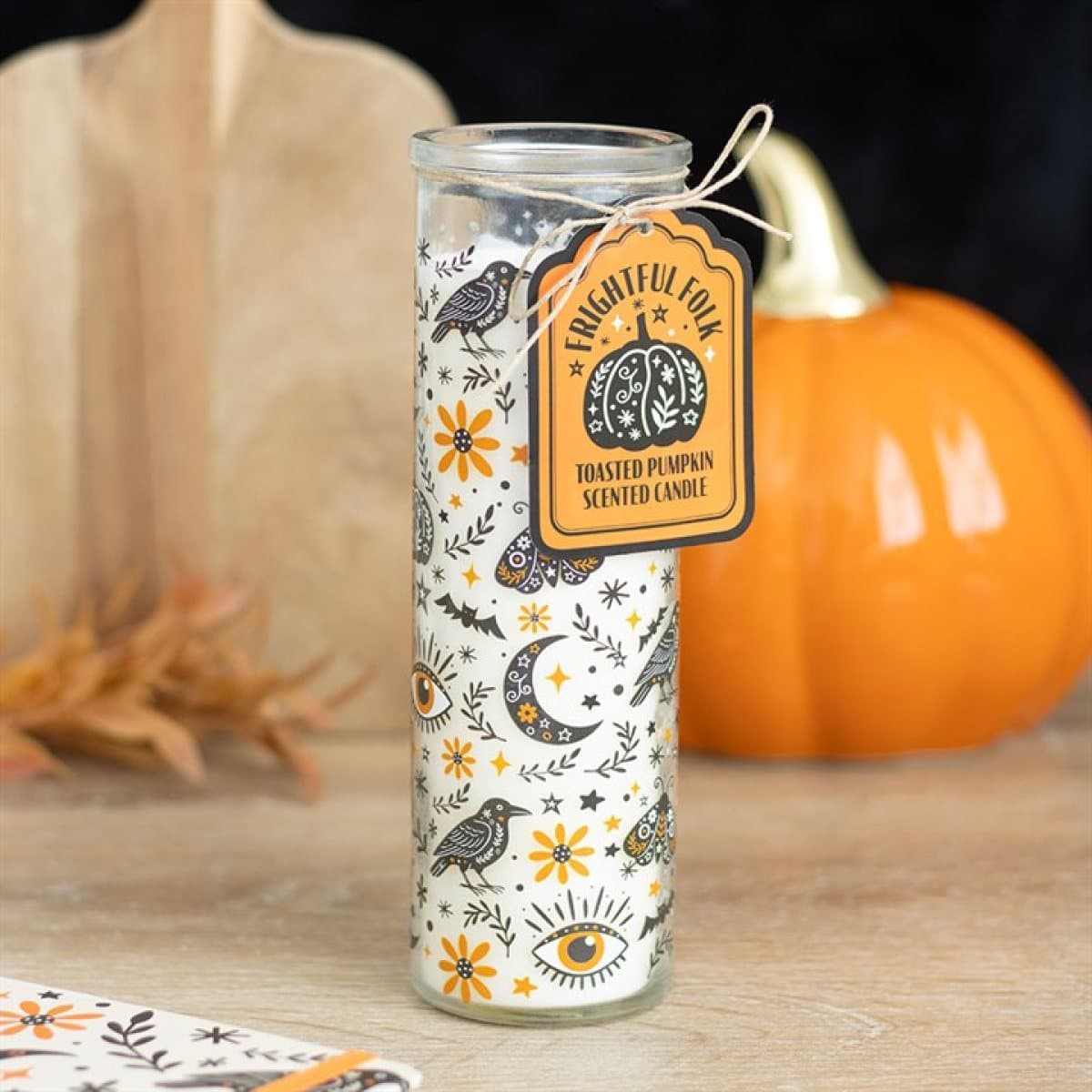 Frightful Folk toasted pumpkin tube candle