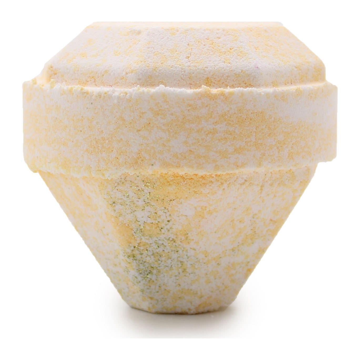 White and gold gemstone bath bomb with a hint of gloss