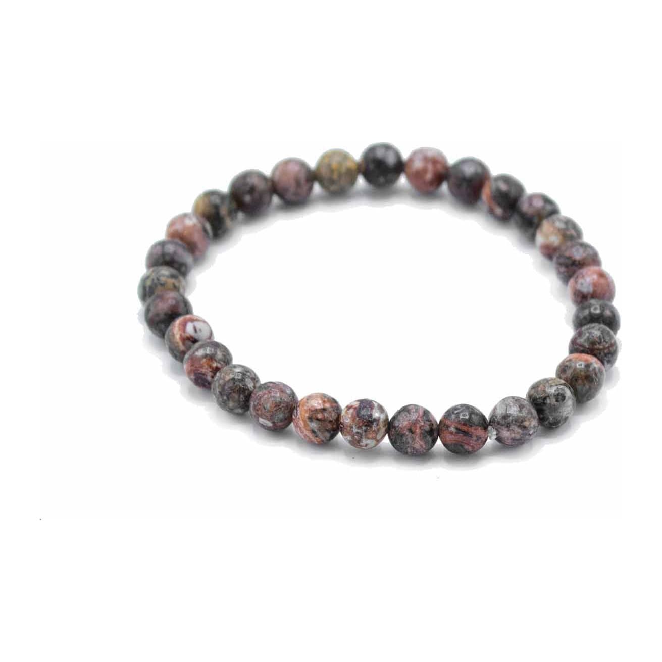 Leopard skin jasper gemstone bracelet named Courage