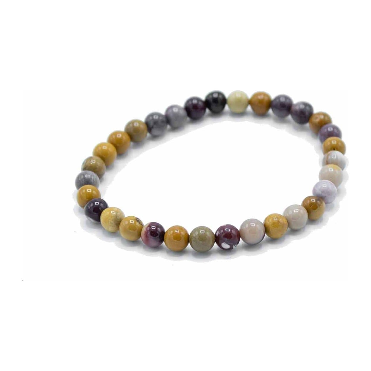 Handcrafted rare mookaite gemstone bead bracelet