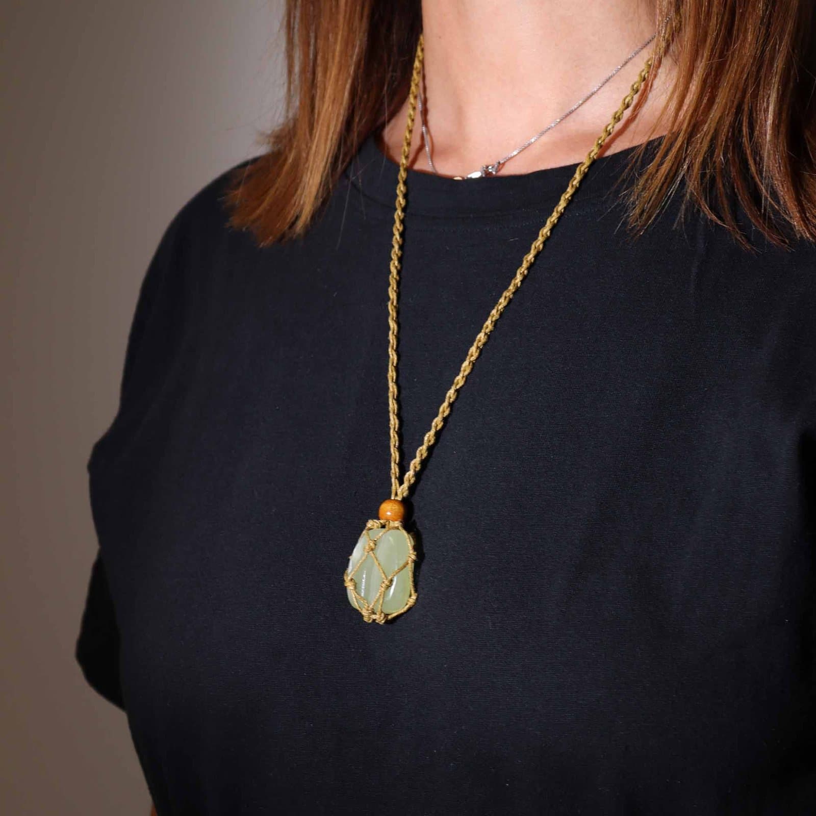 Sand waxed cotton gemstone necklace cords, pack of 5, gemstone not included