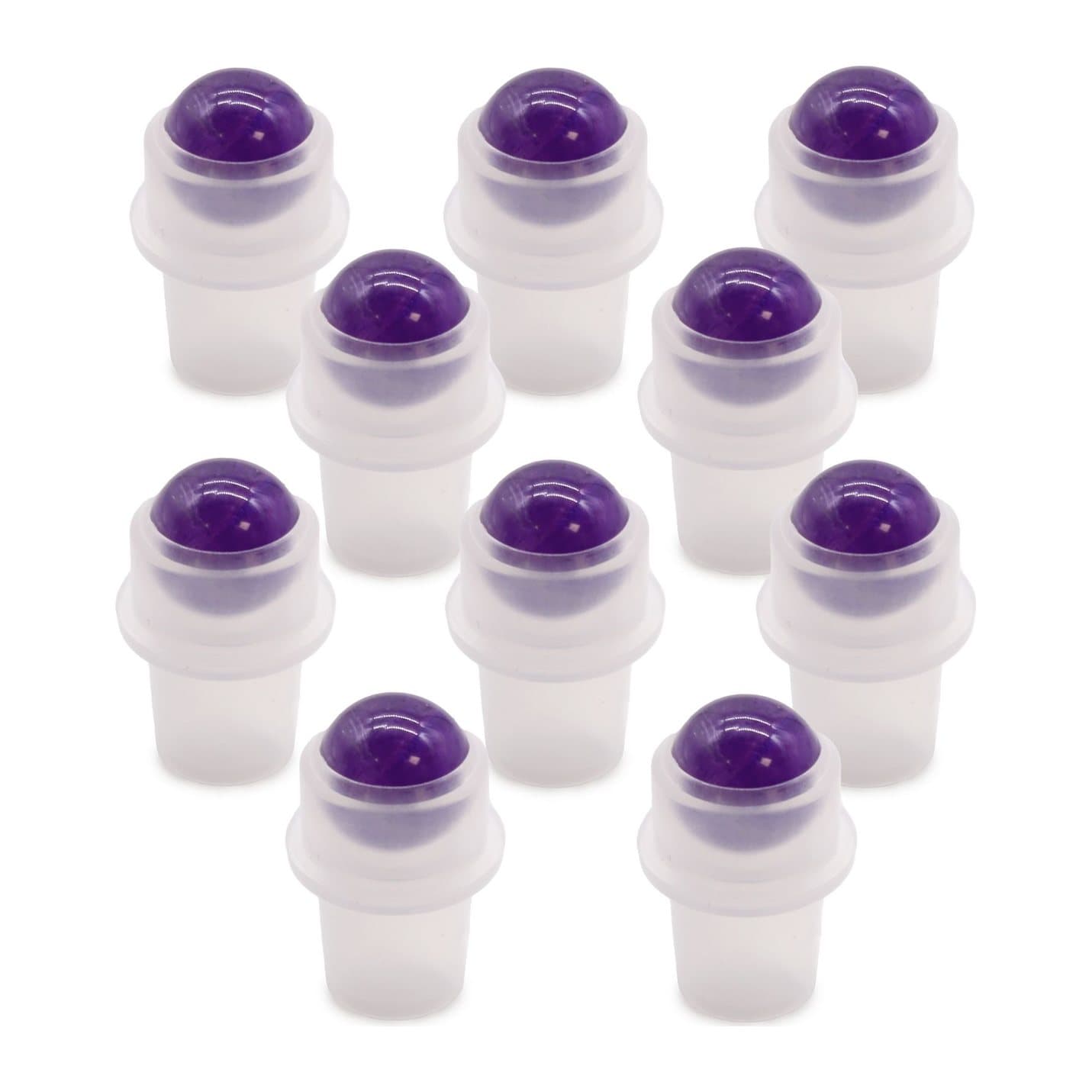 Amethyst gemstone roller tips for a 5ml bottle, pack of five