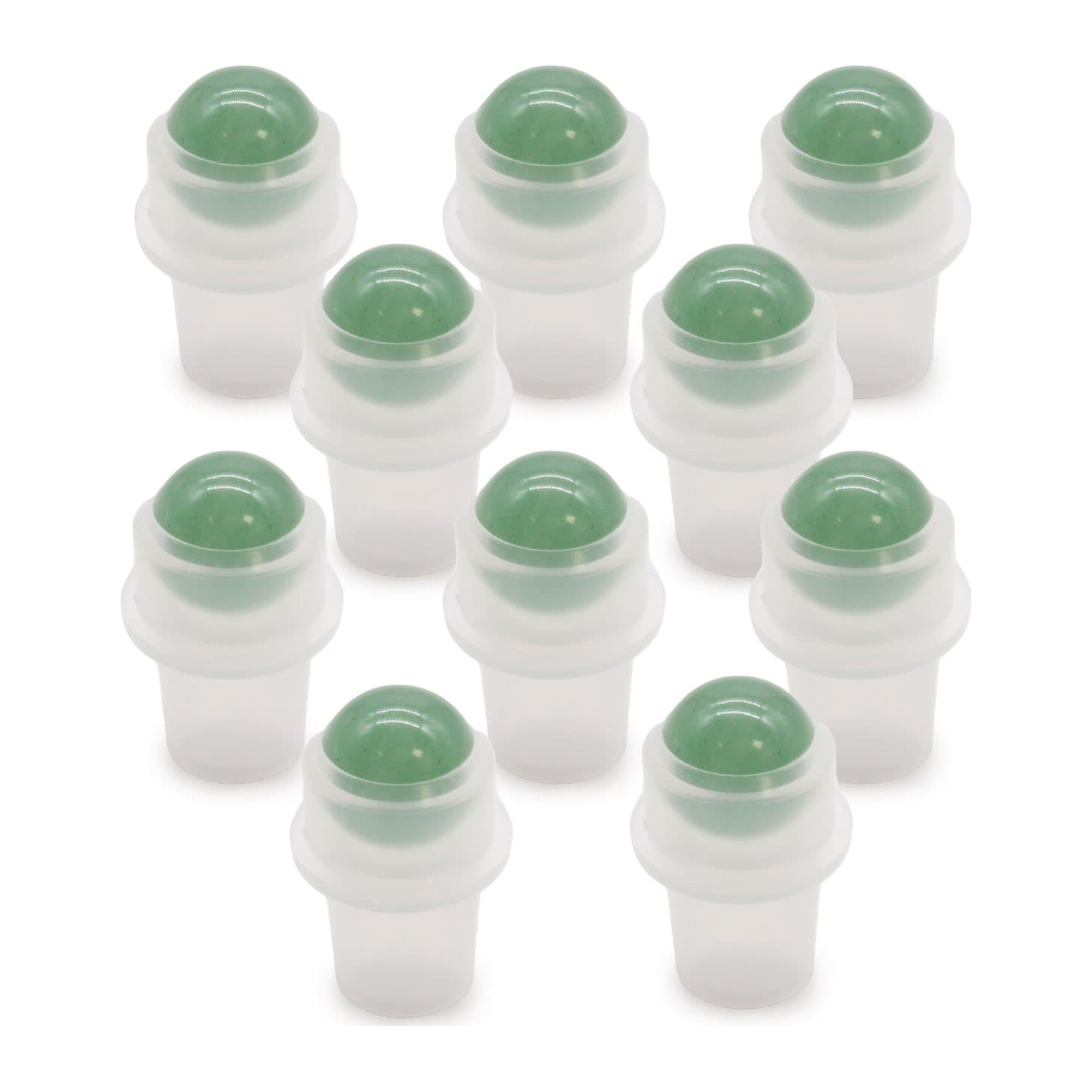Five aventurine gemstone roller tips for 5 ml bottles