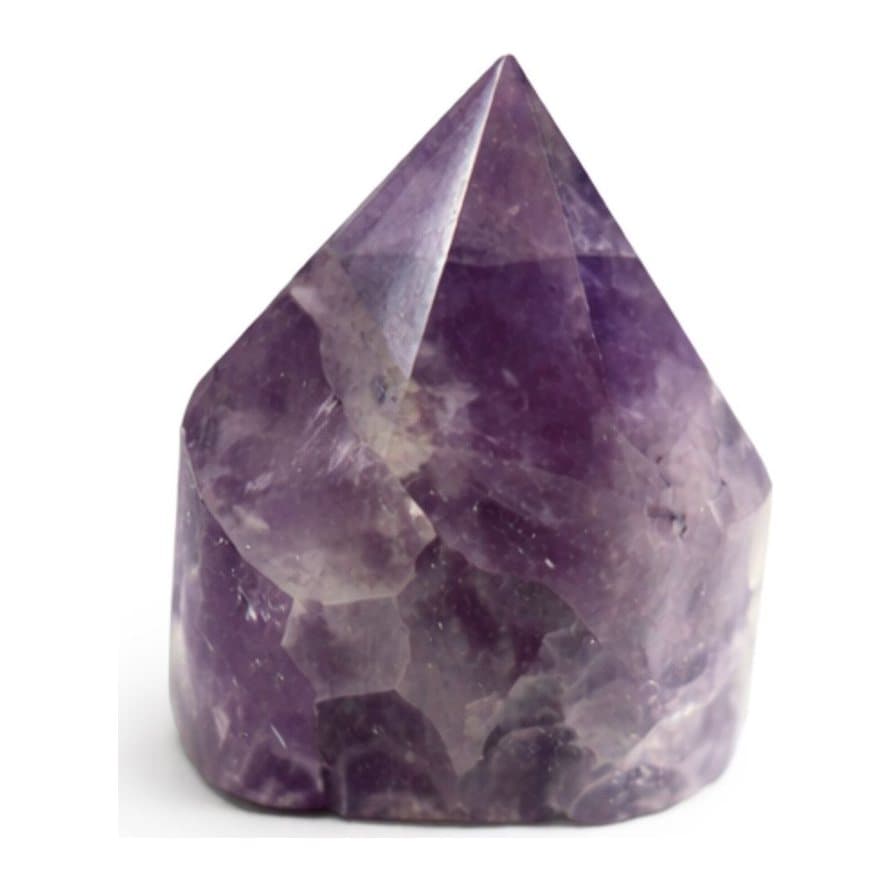 Polished A grade amethyst top point in rich purple