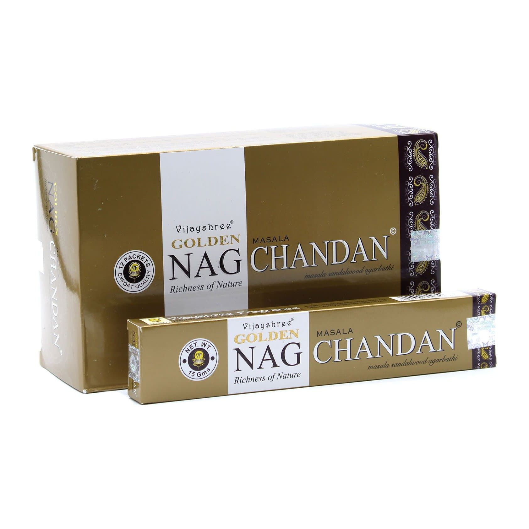 Golden Nag Chandan Incense, pack of 2, 15 g each