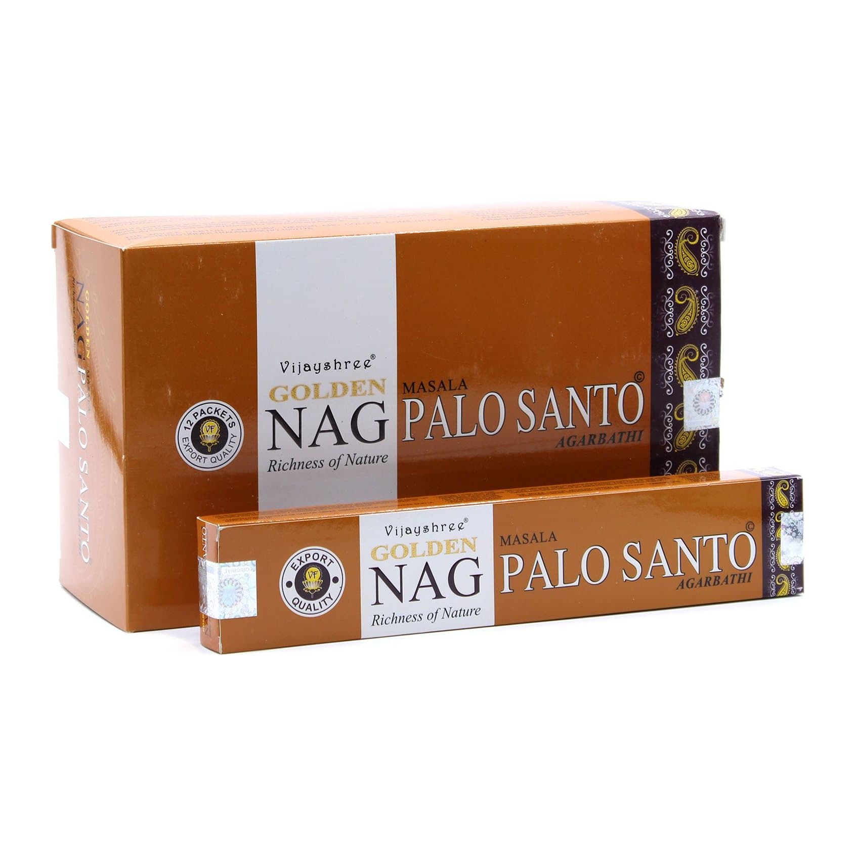 Golden Nag palo santo incense, pack of 2