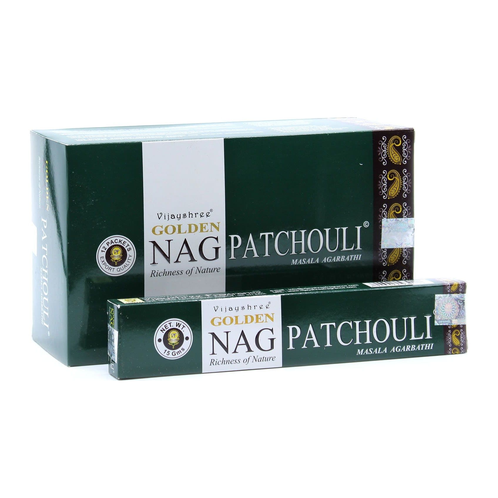 Golden Nag patchouli incense pack of 2